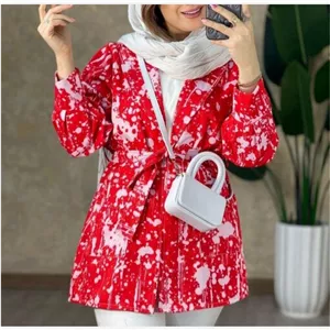 مانتو ابرنگی قرمز 