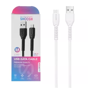 کابل شارژ 1.1 متری فست اندروید Shoosh مدل SH103A - سفید - SMO