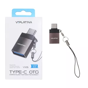 تبدیل VIPLATINA Type-C OTG USB3.0 مدل VX15 - مشکی (گارانتی 18 ماه تعویض نیکان همراه)