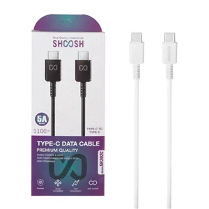 کابل شارژ فست 1.1 متری Shoosh Type-C To Type-C مدل SH202C - سفید - SMO