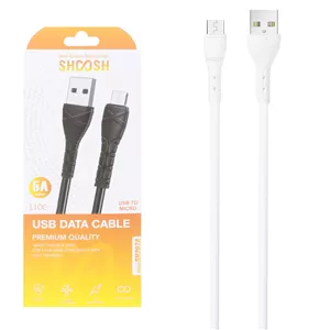 کابل شارژ 1.1 متری فست اندروید Shoosh مدل SH207A - سفید - SMO