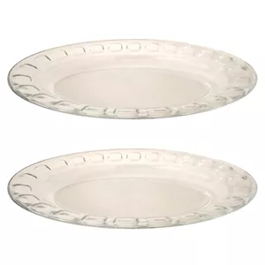 دیس شیشه و بلور اصفهان مدل گلایول کد 551 بسته 2 عددی، جنس شیشه، مناسب شستشو با دست و ماشین ظرفشویی