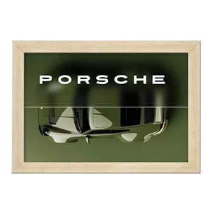 تابلو خندالو طرح ماشین اسپرت (Porsche) کد FH171 فریم چوب خودرنگ
