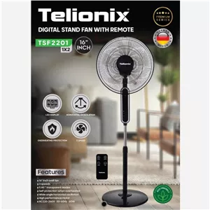 پنکه ایستاده 16 اینچی ریموت دار تلیونیکس مدل TSF2201