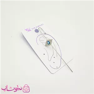 گوشواره کراس دخترانه YSX مدل چشم نقره ای کد 1491