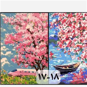 نقاشی آبرنگی نقاشی با اعداد DIY