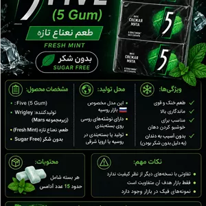 ادامس فایو روسی بسته 12 عددی 