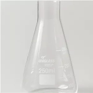 ارلن مایر شیشه ای 250 سی سی - یونی گلس ا(Glass Erlenmeyer 250cc - Uniglass)