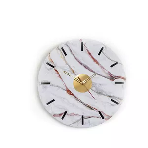 ساعت چوب و رزین طرح مرمر