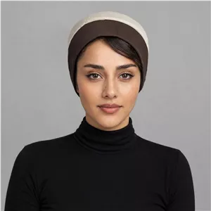توربان مدل هدبند پهن دو رنگ
