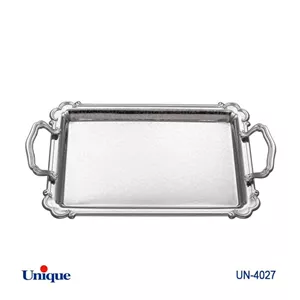سینی استیل یک میل یونیک Unique بدون پایه کوچک کد UN-4027 (پس کرایه)