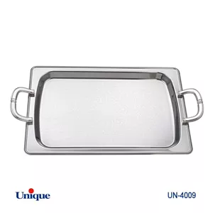 سینی استیل یک میل یونیک Unique بدون پایه بزرگ کد UN-4009 (پس کرایه)