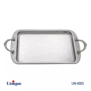 سینی استیل یک میل یونیک Unique بدون پایه بزرگ کد UN-4003 (پس کرایه)