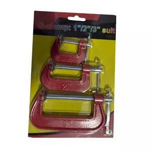 گیره کلمپ مدل جی شکل کد SMT-GCLAMP-1-2-3-INCHمجموعه 3 عددی