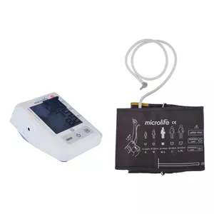 فشارسنج بازویی دیجیتال مایکرولایف مدل BP-B3 با حافظه ذخیره نتایج، مناسب بازو 22 تا 42 سانتیمتر، منبع تغذیه باتری و هم...