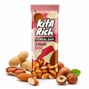 نات بار سه مغز کیتاریچ با روکش شکلات تلخ 40 گرمی