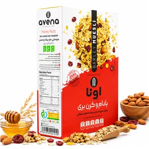 موسلی اونا سری K طعم بادام و کرن بری 250 گرمی