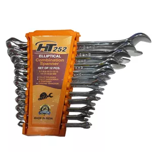 آچار یکسر تخت و یکسر رینگی اچ تی 252 مدل SMT-HT252-INDIA6-22MM-12pcs مجموعه 12 عددی