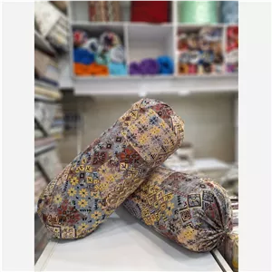 بالش گرد (متکا) لوله ای الیاف و کرک + روکش زیپ مخفی،یک عدد کد 55