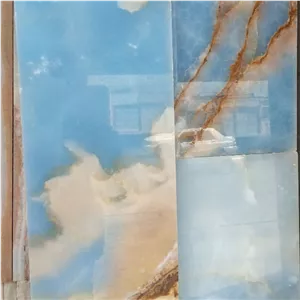 سنگ مرمر رنگ شده طبیعی آبی 40سانت عرض(پس کرایه)