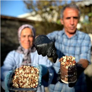 کره بادام زمینی شکلاتی با( تکه های فندق)