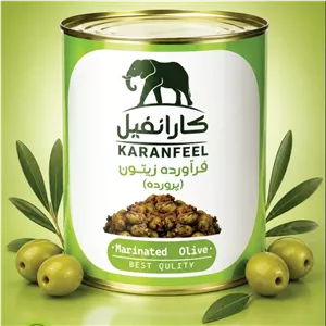 زیتون پرورده بادام زمینی حلب (3 کیلویی)