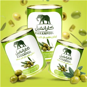 زیتون با هسته سوپر (حلب 3کیلویی) طعم دار ، کم نمک