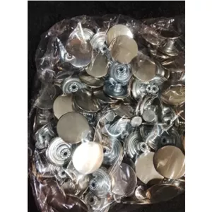 دکمه بدون طرح سایز20 ثابت رنگ استیل بسته 100تایی
