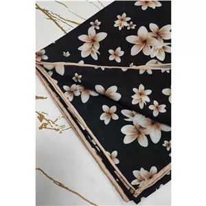 روسری نخی قواره 140تک رنگ مشکی