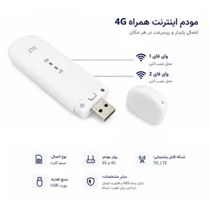مودم USB سیم کارتی قابلیت حمل ZTE مدل MF79U پشتیبانی شبکه 4G 