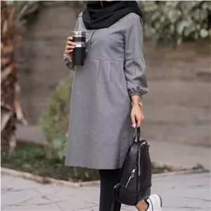 مانتو زنانه مدل شادی جنس پرشیا سایز 1 و 2 رنگ مشکی طوسی نسکافه ای سرمه ای