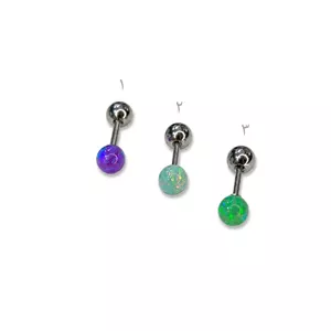 پیرسینگ گوش اوپال پایه استیل کد pr35