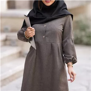 مانتو زنانه مدل شادی جنس پرشیا سایز 1 و 2 رنگ مشکی طوسی نسکافه ای سرمه ای