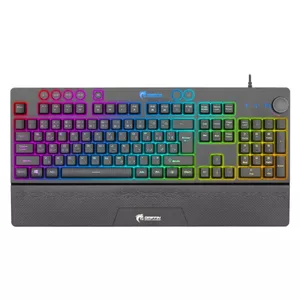 کیبورد مخصوص بازی گرین مدل GK703-RGBسوییچ ممبران ، Full Size، نورپردازی RGB