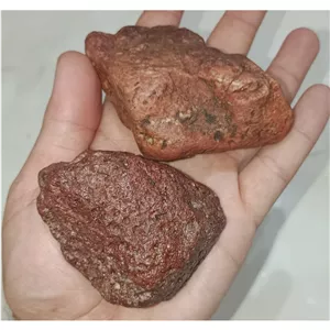 دو عدد راف سنگ خون یا هبهاب صورتی طبیعی و معدنی