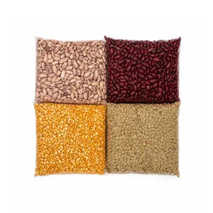 عدس و لوبیا چیتی و قرمز و لپه ریز اعتماد خوب - 500 گرم بسته 4عددی