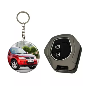 کاور ریموت و سوئیچ خودرو کالانیکس مدل COV-VITARA-100619 طرح فلزی مناسب برای سوزوکی ویتارا به همراه جاسوئیچی