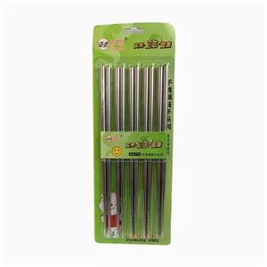 چاپستیک استیل ساده 5 جفتی 