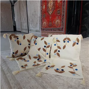 ست کوسن و رانر طرح برگ 4 تیکه