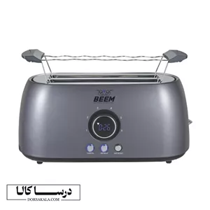 توستر نان 2 اسالیسه 1400وات استیل بیم مدل 1507-2024BT