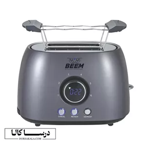توستر نان 2 اسالیسه 800وات استیل بیم مدل1506-2024BT