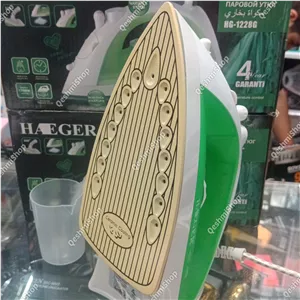 اتو دستی هیگر HAEGER مدل HG-1228 با توان 1200 وات و کفی با روکش سرامیکی ضدچسبندگی