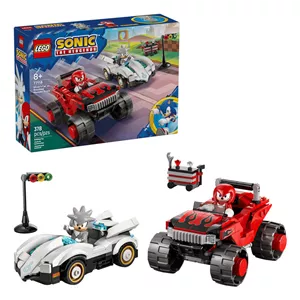 لگو 378 تکه سری LEGO Sonic the Hedgehog مدل Silvers Car vs. Knuckles Monster Truck کد 77118