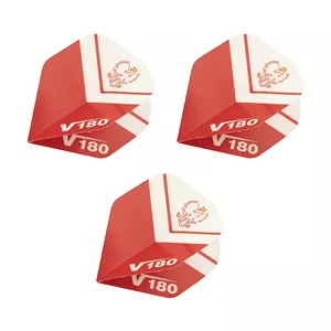 فلایت طرحدار دارت V180 بسته سه عددیسفید قرمز