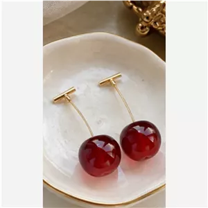 گوشواره گیلاسی زنانه و دخترانه مدل Ruby Cherry