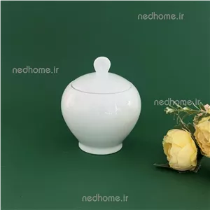 قندان تک چینی زرین طرح سفید ایتالیا اف فله ای درجه یک ( یک عدد ) 