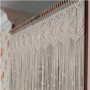 پرده طرح لوزی مکرومه