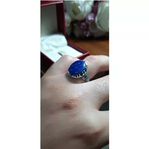 انگشتر نقره لاجورد مردانه 