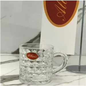 فنجان الماسی اکومارین کریستال چین