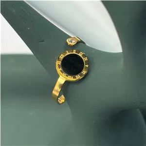 انگشتر استیل طرح بولگاری رنگ طلایی